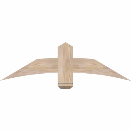 Ekena Millwork Bellingham Smooth Timber Gable Bracket, Douglas Fir, 48"W x 14"H x 5 1/2"D x 5 1/2"F, 7/12 Pitch GBW048X14X0606BEL00SDF